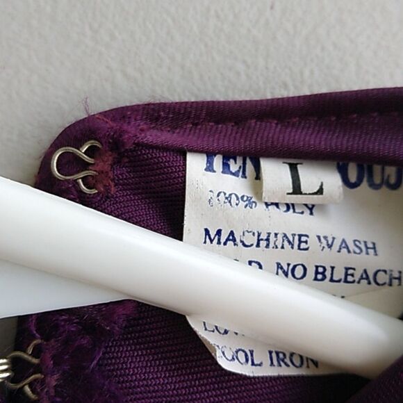 Vintage Kevin T Elegant Purple Large Maxi Dress Embellishments Special Event - Picture 4 of 14